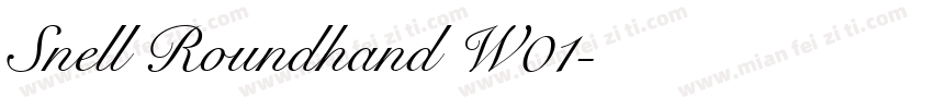 Snell Roundhand W01字体转换